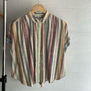 Madewell striped button up shirt Size medium